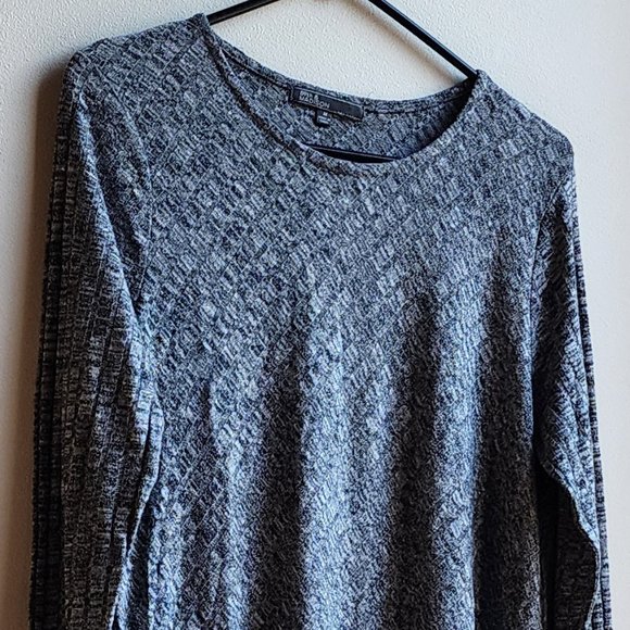 89th & Madison Gray Angled/Ribbed Scoop Neck Jersey Size Medium - Picture 4 of 14